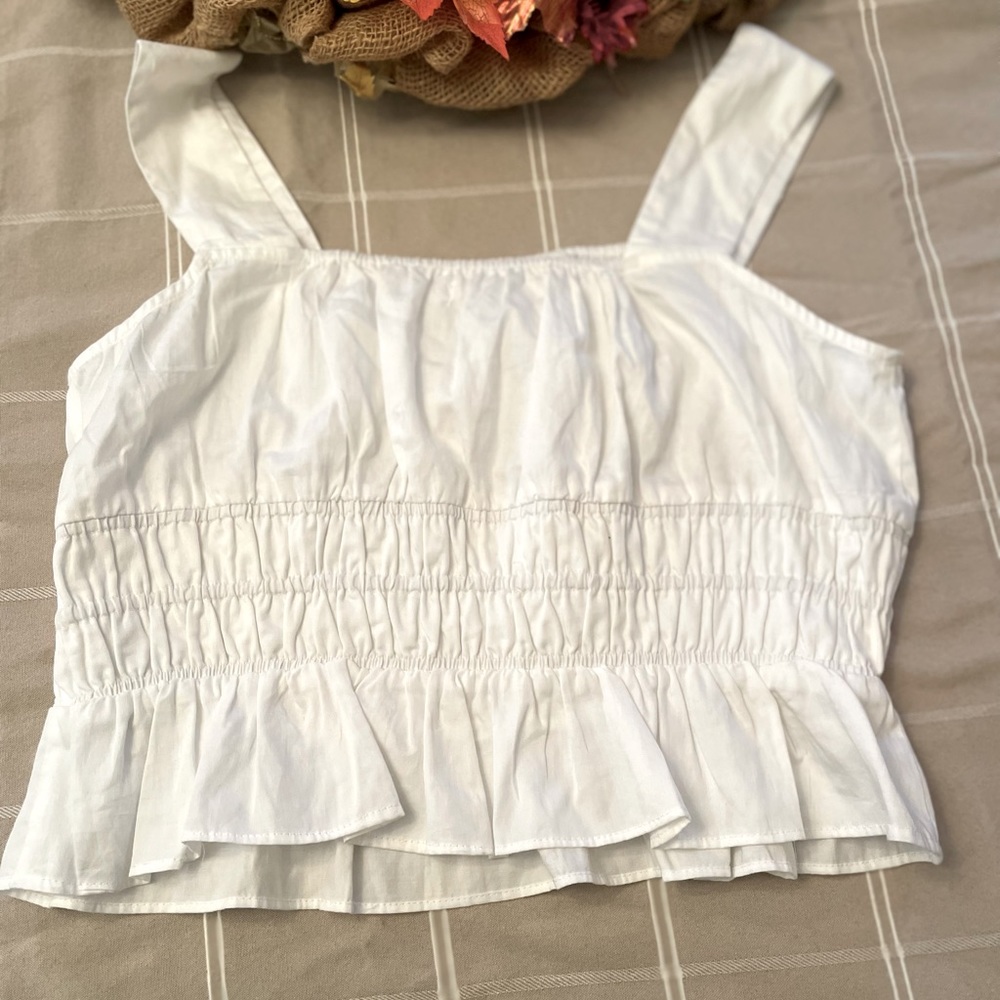 White Mermaid Crop top by Avec Les Filles in Large.